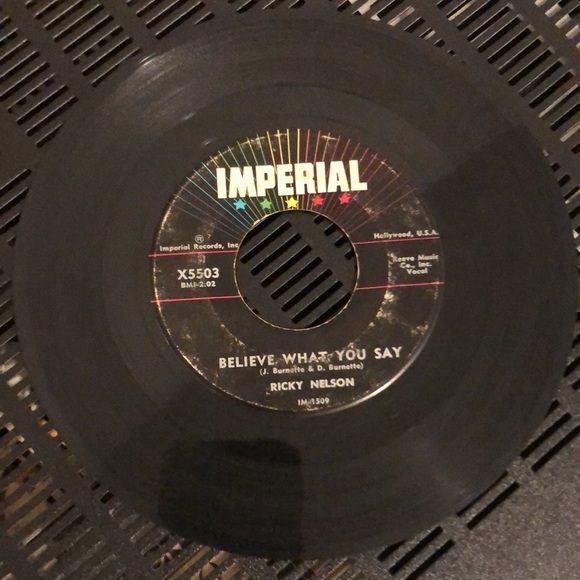 Ricky Nelson Believe What You Say Vinyl 45 Record '57 - Picture 2 of 4